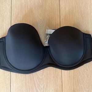 Delimira Black Strapless Bra NWT 42DD